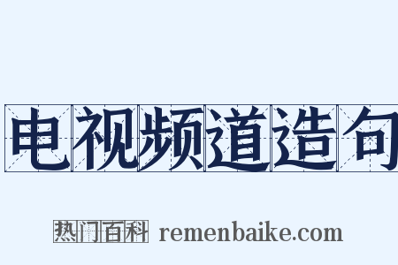 电视频道造句是什么意思的图片